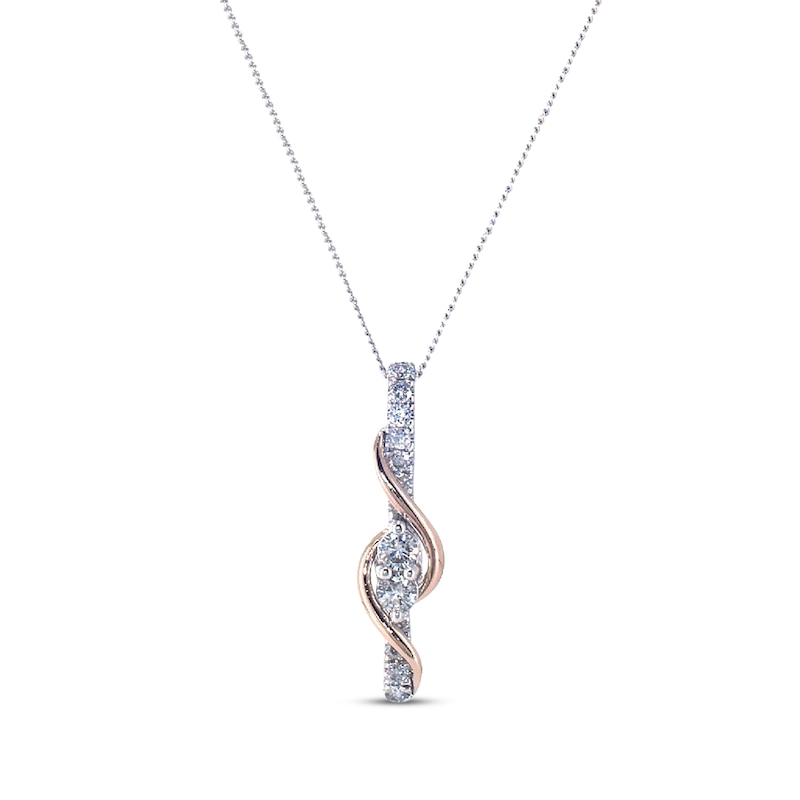Main Image 1 of Previously Owned Ever Us Necklace 1/2 ct tw Diamonds 14K Two-Tone Gold 19&quot;