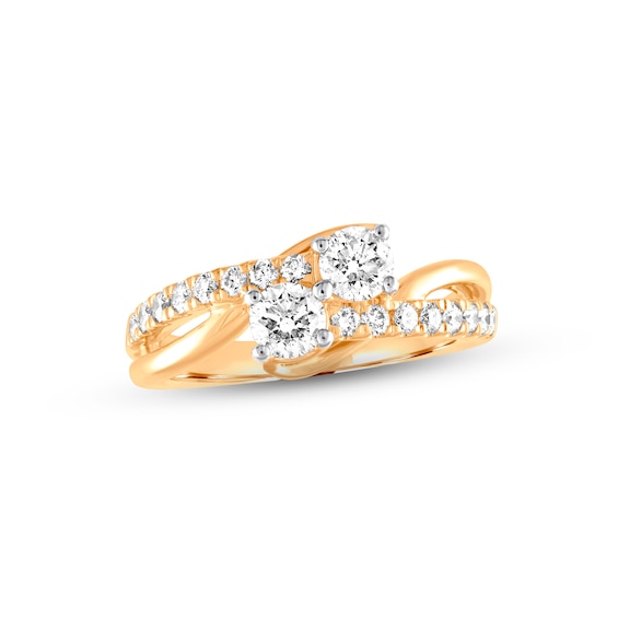Previously Owned Ever Us Two-Stone Diamond Anniversary Ring 1 ct tw Round 14K Yellow Gold