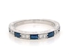 Thumbnail Image 1 of Previously Owned Neil Lane Sapphire Anniversary Band 1/6 ct tw Diamonds 14K White Gold
