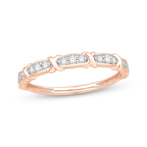 Previously Owned Diamond Anniversary Ring 1/10 ct tw 10K Rose Gold