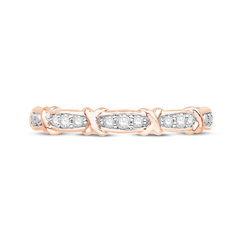 Main Image 3 of Previously Owned Diamond Anniversary Ring 1/10 ct tw 10K Rose Gold