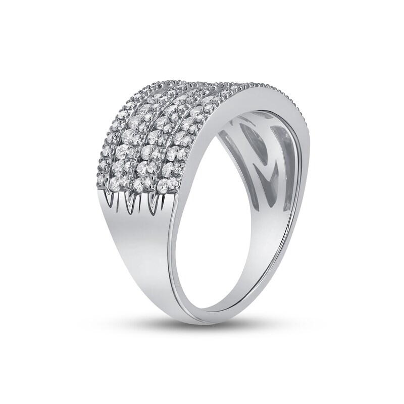 Main Image 2 of Previously Owned Diamond Anniversary Ring 1 ct tw Round-cut 10K White Gold