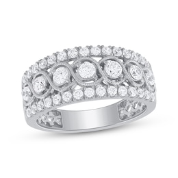 Previously Owned Diamond Anniversary Band 1 ct tw Round-Cut 10K White Gold