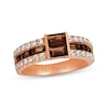 Thumbnail Image 1 of Previously Owned Le Vian Chocolate Quartz Ring 1/2 ct tw Nude Diamonds 14K Strawberry Gold