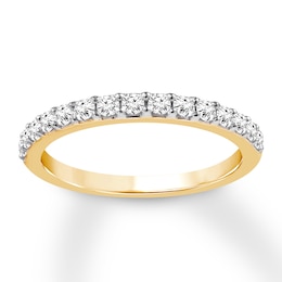 Previously Owned Diamond Wedding Band 3/8 ct tw Round-cut 14K Yellow Gold