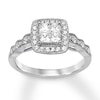 Thumbnail Image 0 of Previously Owned Diamond Engagement Ring 5/8 ct tw Princess/Round 14K White Gold