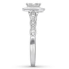 Thumbnail Image 3 of Previously Owned Diamond Engagement Ring 5/8 ct tw Princess/Round 14K White Gold