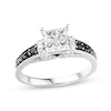 Thumbnail Image 1 of Previously Owned Black & White Diamond Engagement Ring 1 ct tw 14K White Gold
