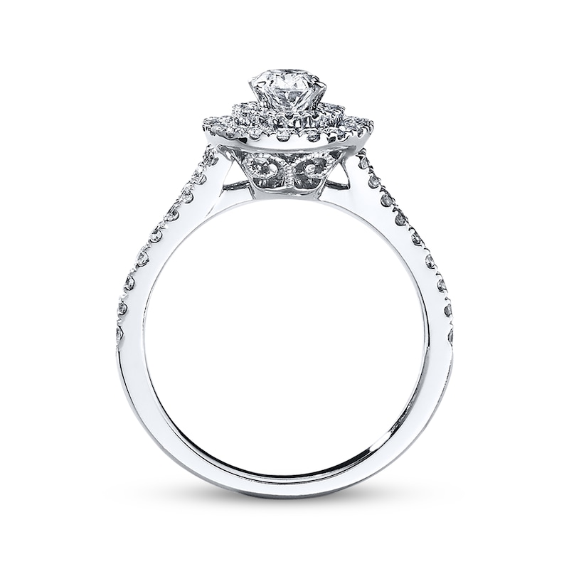 Main Image 3 of Previously Owned Neil Lane Engagement Ring 1 ct tw Oval & Round-cut Diamonds 14K White Gold Size 5