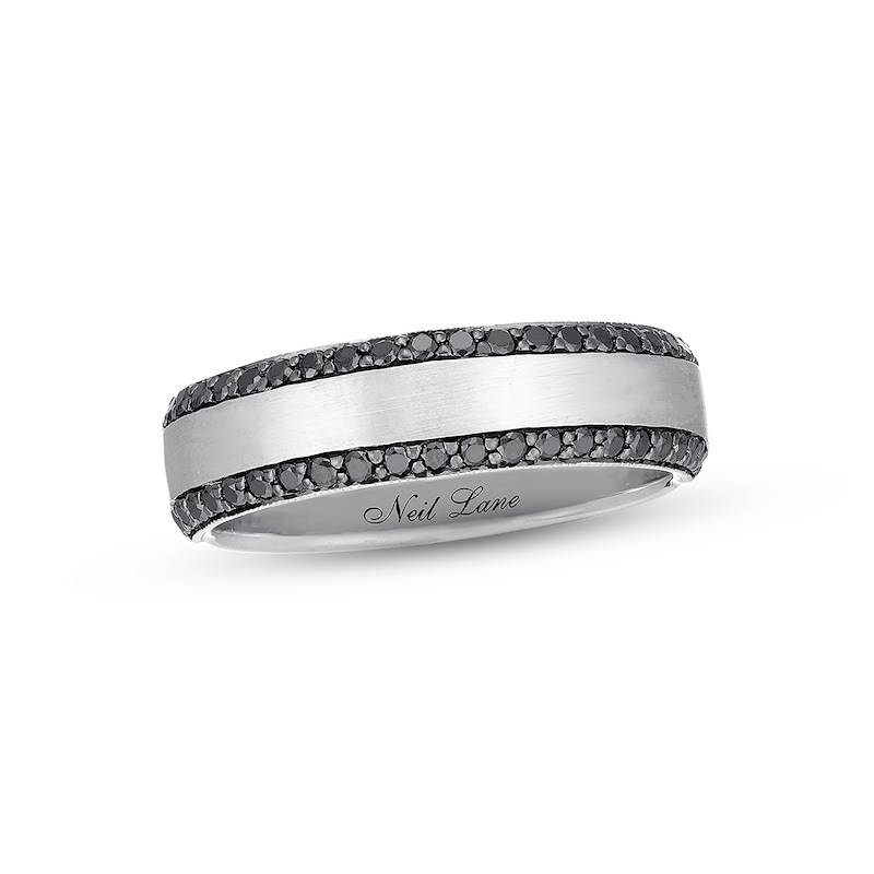 Main Image 1 of Previously Owned Neil Lane Men's Black Diamond Band 1/2 ct tw 14K White Gold