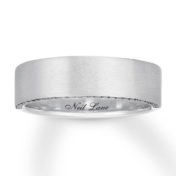 Previously Owned Neil Lane Men's Black Diamond Band 1/5 ct tw 14K White Gold
