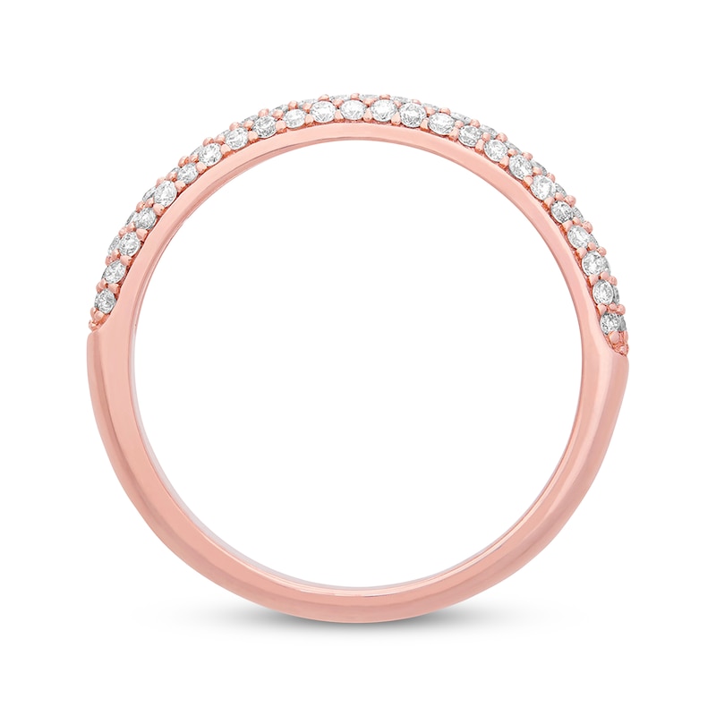 Main Image 3 of Previously Owned Diamond Wedding Band 1/3 ct tw Round-cut 14K Rose Gold