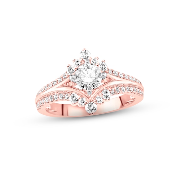 Previously Owned Diamond Engagement Ring 7/8 ct tw Round-cut 14K Rose Gold