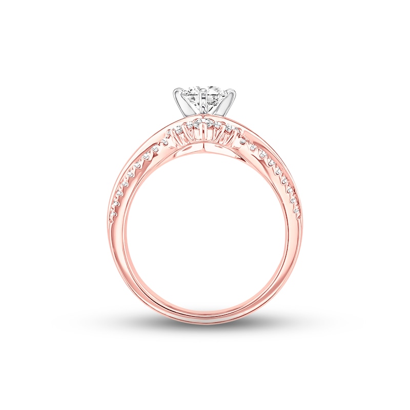 Main Image 2 of Previously Owned Diamond Engagement Ring 7/8 ct tw Round-cut 14K Rose Gold