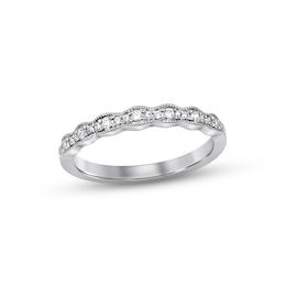 Previously Owned Diamond Wedding Band 1/8 ct tw Round-cut 14K White Gold