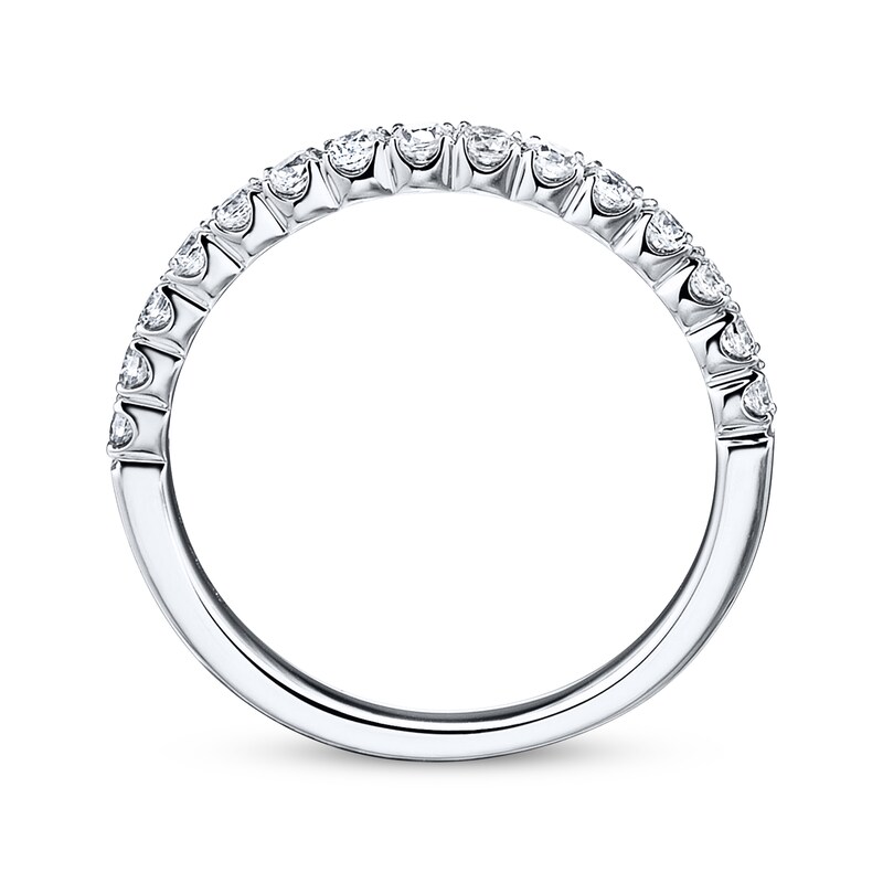 Main Image 3 of Previously Owned Diamond Wedding Band 3/8 ct tw Round-cut 14K White Gold