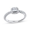 Thumbnail Image 1 of Previously Owned Diamond Engagement Ring 5/8 ct tw Princess/Round 14K White Gold