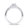 Thumbnail Image 3 of Previously Owned Diamond Engagement Ring 5/8 ct tw Princess/Round 14K White Gold