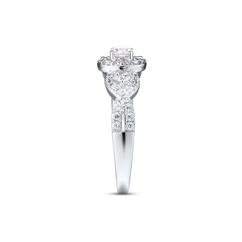 Main Image 2 of Previously Owned Diamond Engagement Ring 7/8 ct tw Round-cut 14K White Gold