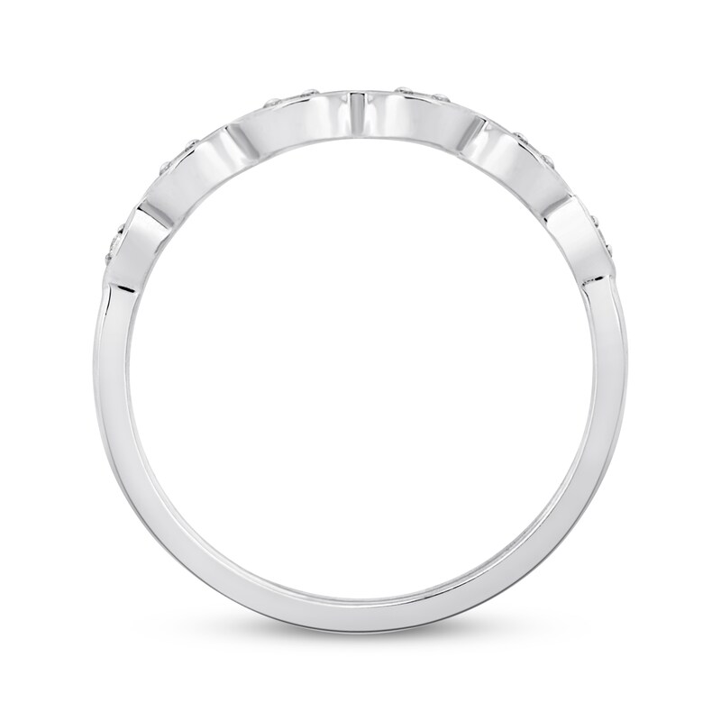 Previously Owned Diamond Wedding Band 1/20 ct tw Round-cut 10K White Gold