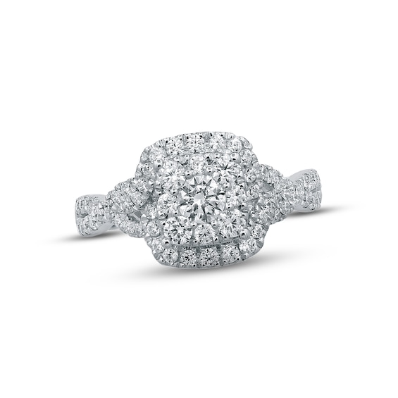 Previously Owned Diamond Engagement Ring 7/8 ct tw Round-cut 14K White Gold
