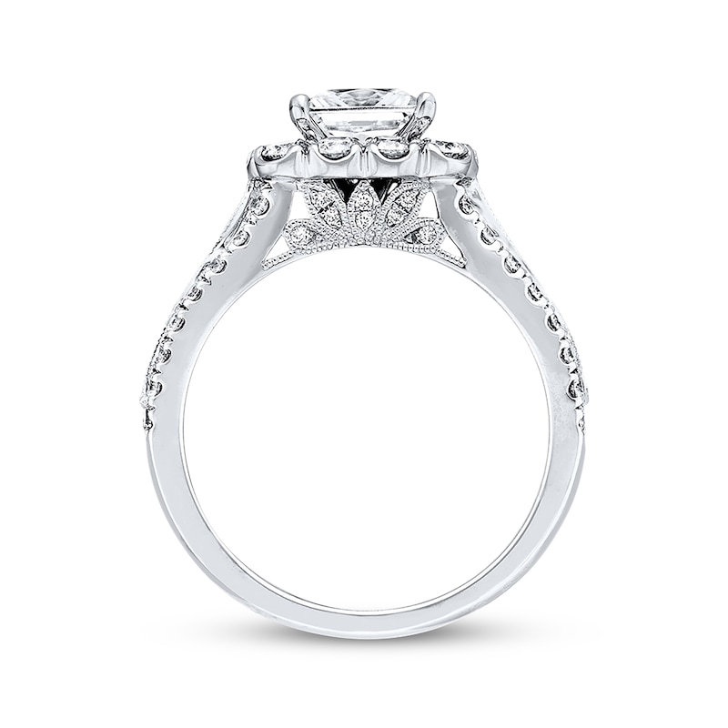 Main Image 3 of Previously Owned Neil Lane Diamond Engagement Ring 3 ct tw Princess & Round-cut 14K White Gold - Size 10