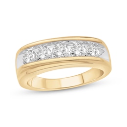 Previously Owned Men's Diamond Wedding Band 2 ct tw Round-cut 10K Yellow Gold