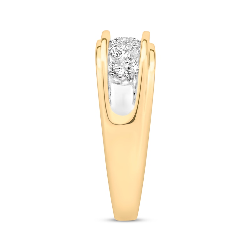 Previously Owned Men's Diamond Wedding Band 2 ct tw Round-cut 10K Yellow Gold