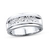 Thumbnail Image 1 of Previously Owned Men's Diamond Wedding Band 1 ct tw 10K White Gold