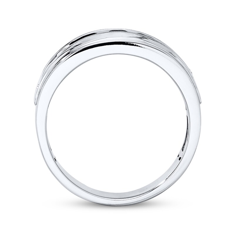 Main Image 2 of Previously Owned Men's Diamond Wedding Band 1 ct tw 10K White Gold
