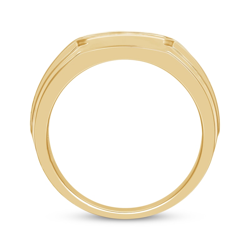 Main Image 3 of Previously Owned Men's Diamond Wedding Ring 1/4 ct tw Round-cut 10K Yellow Gold