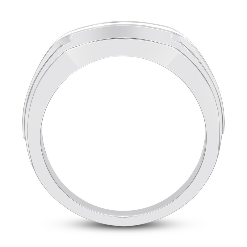 Main Image 2 of Previously Owned Men's Diamond Wedding Band 1/2 ct tw 10K White Gold