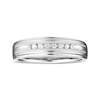 Thumbnail Image 3 of Previously Owned Men's Wedding Band 1/10 ct tw Round-cut 10K White Gold