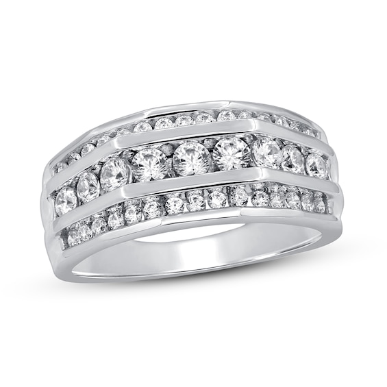 Previously Owned Men's Diamond Wedding Ring 1-1/2 ct tw 10K White Gold