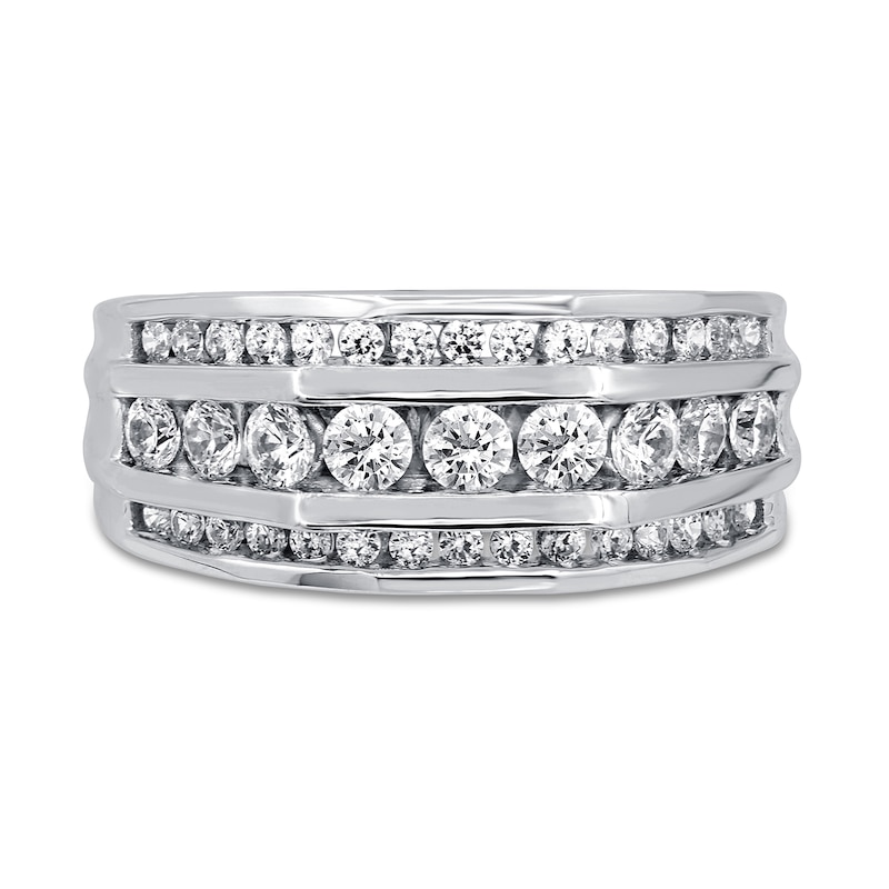 Main Image 3 of Previously Owned Men's Diamond Wedding Ring 1-1/2 ct tw 10K White Gold