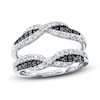 Thumbnail Image 0 of Previously Owned Black & White Diamonds 1/2 ct tw Enhancer Ring 14K White Gold
