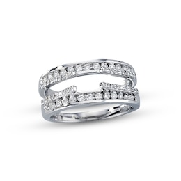 Previously Owned Diamond Wrap Ring 1/2 ct tw Round-cut 14K White Gold