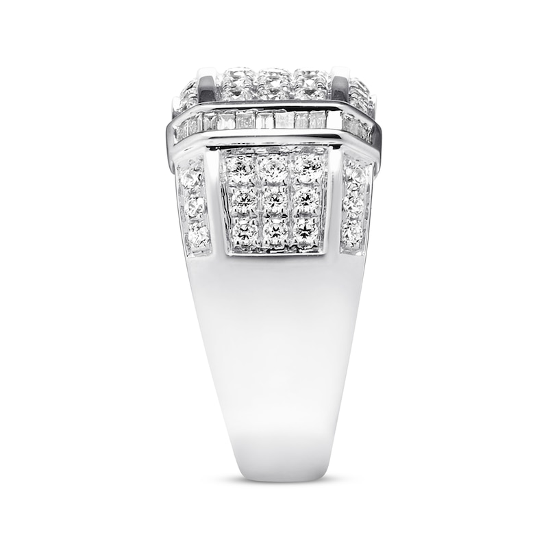 Main Image 2 of Previously Owned Men's Diamond Ring 1-1/2 ct tw Round-cut 10K White Gold