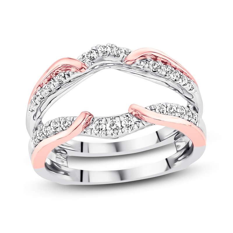 Main Image 1 of Previously Owned Diamond Enhancer Ring 1/3 ct tw Round-cut 14K Two-Tone Gold