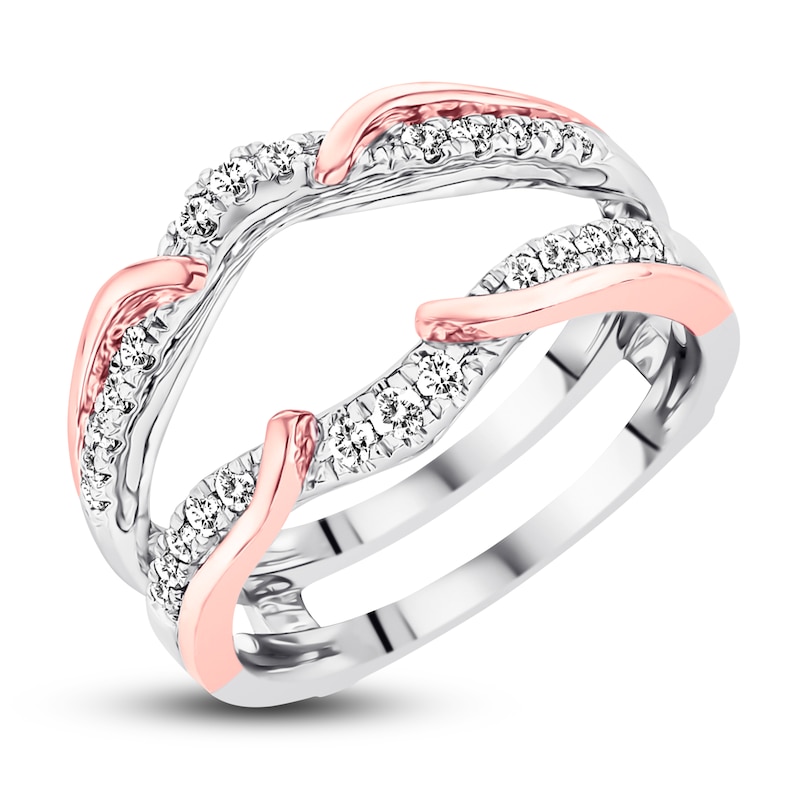 Main Image 4 of Previously Owned Diamond Enhancer Ring 1/3 ct tw Round-cut 14K Two-Tone Gold