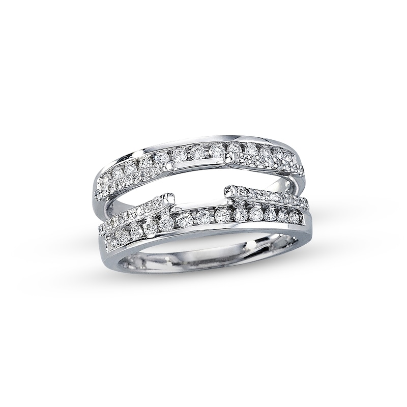 Main Image 1 of Previously Owned Diamond Wrap Ring 1/2 ct tw Round-cut 14K White Gold