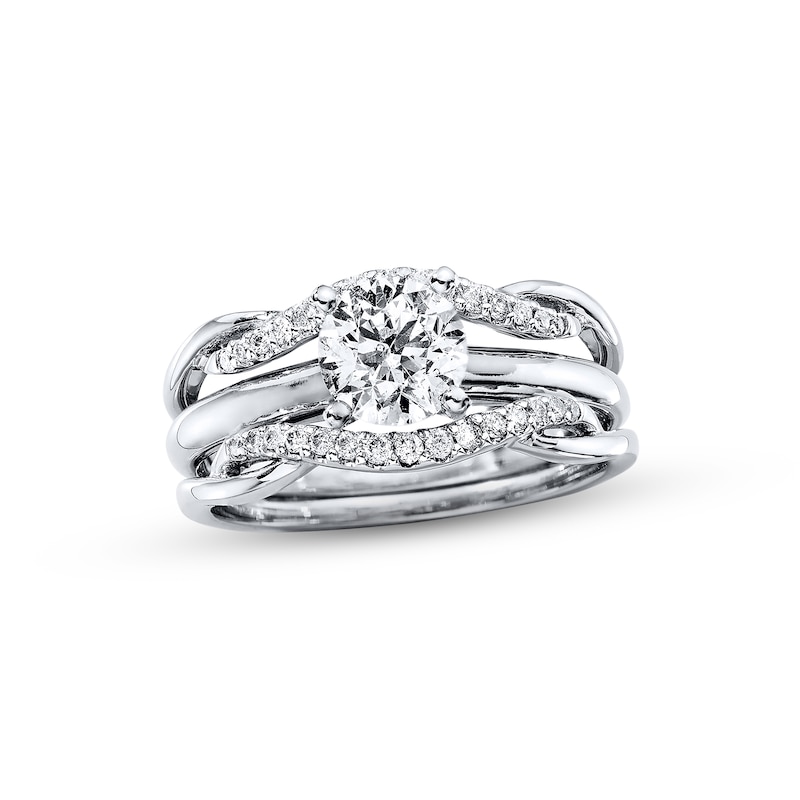 Main Image 4 of Previously Owned Diamond Wrap Ring 1/5 ct tw Round-cut 14K White Gold