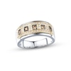 Thumbnail Image 0 of Previously Owned Men's Diamond Wedding Band 1/2 ct tw Brown/White Round-cut 10K Two-Tone Gold