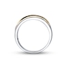 Thumbnail Image 3 of Previously Owned Men's Diamond Wedding Band 1/2 ct tw Brown/White Round-cut 10K Two-Tone Gold