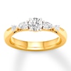 Thumbnail Image 1 of Previously Owned Diamond Engagement Ring 1 ct tw Round/Pear 14K Yellow Gold