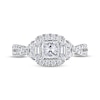 Thumbnail Image 2 of Previously Owned Adrianna Papell Diamond Engagement Ring 7/8 ct tw Princess, Round & Baguette-cut 14K White Gold