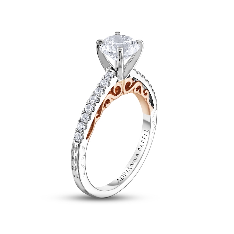 Main Image 2 of Previously Owned Adrianna Papell Diamond Engagement Ring 5/8 ct tw Round-cut 14K Two-Tone Gold