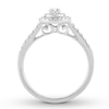 Thumbnail Image 1 of Previously Owned Diamond Engagement Ring 1/2 ct tw Oval/Round 14K White Gold