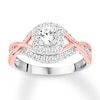 Thumbnail Image 1 of Previously Owned Diamond Engagement Ring 5/8 ct tw Round-cut 14K Two-Tone Gold