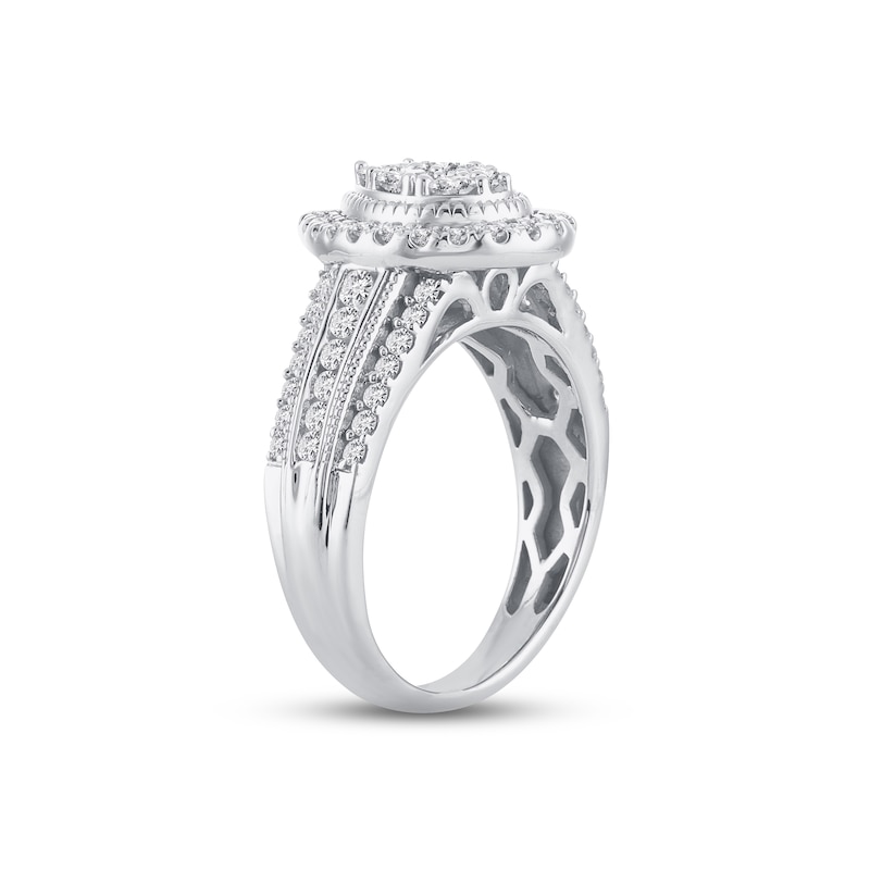 Main Image 2 of Previously Owned Diamond Engagement Ring 1 ct tw Round-cut 10K White Gold